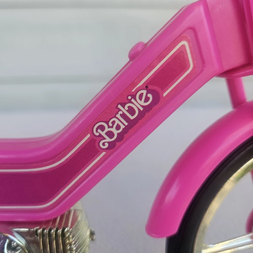 VTG Mattel Barbie Motor Bike Moped #4856 Pink 1983 Basket Mirrors